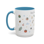 Rocky Mountain National Park Christmas Mug | Watercolor Travel Souvenir | Holiday Gift | Accent Ceramic Coffee Cup 11oz 15oz