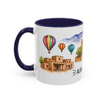 Albuquerque Illustrated Travel Mug | City Souvenir Accent Coffee Mug | 11oz 15oz Ceramic Cup