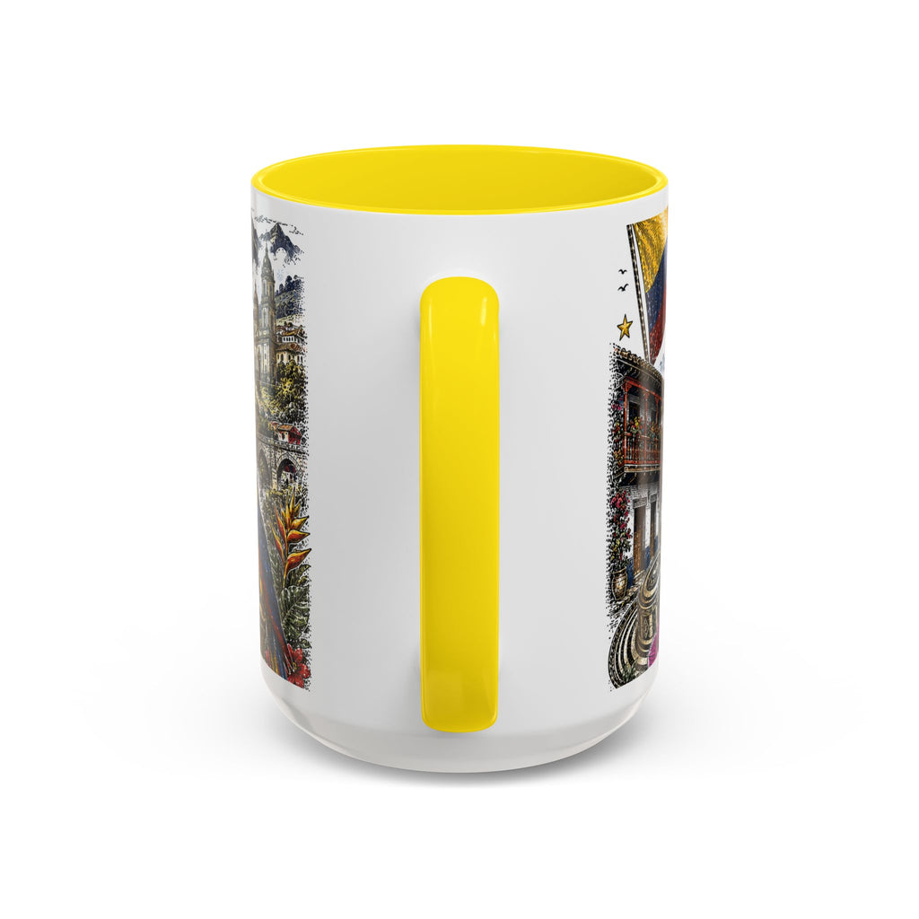 Colombia Soccer Coffee Mug | World Cup Fan Gift | Accent Color Ceramic 11oz 15oz Match Day Cup