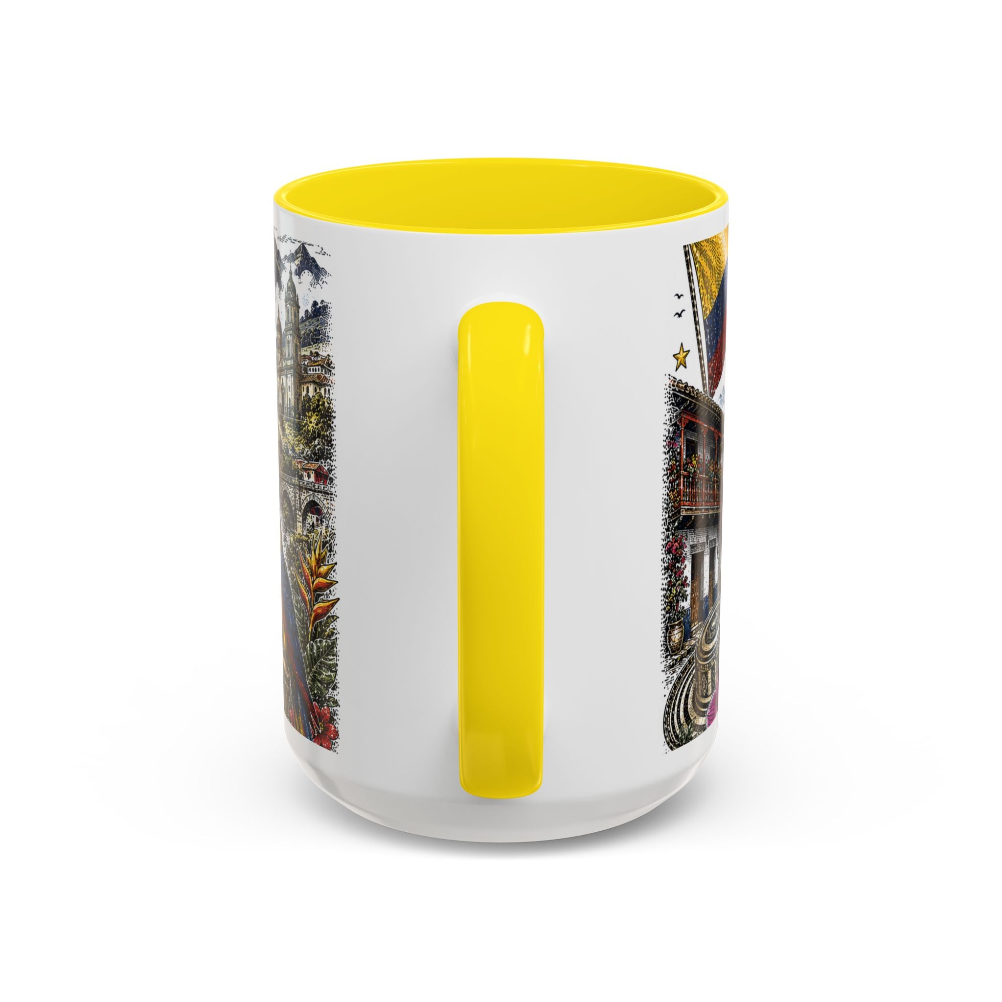Colombia Soccer Coffee Mug | World Cup Fan Gift | Accent Color Ceramic 11oz 15oz Match Day Cup