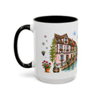 Colmar Illustrated Travel Mug | France Souvenir Accent Coffee Mug | 11oz 15oz Ceramic Cup