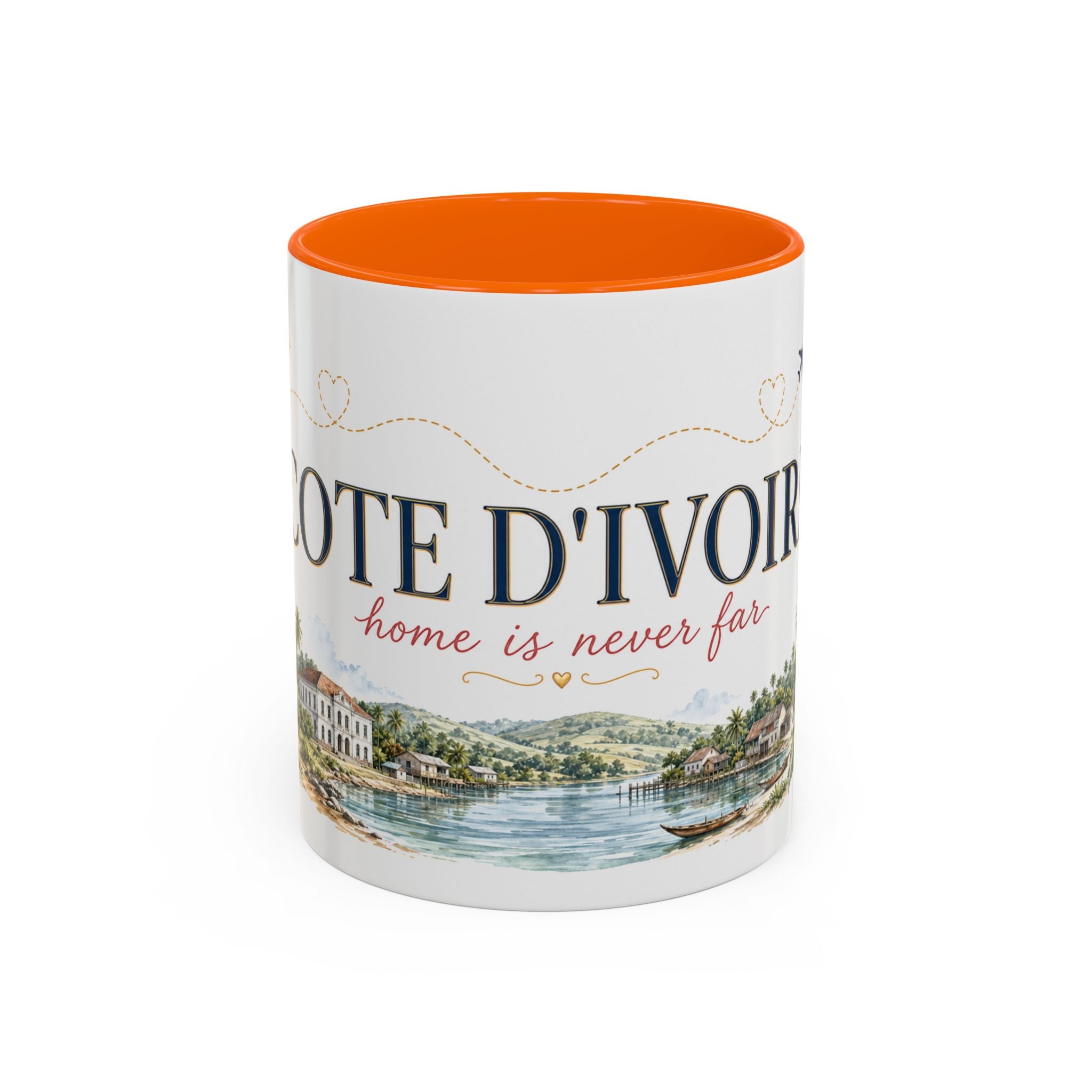 Cote d'Ivoire Home Country Mug | Moving Away Gift | Long Distance Friendship | 11 oz 15 oz Accent Mug