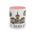 Bern Illustrated Travel Mug | City Souvenir Accent Coffee Mug | 11oz 15oz Ceramic Cup