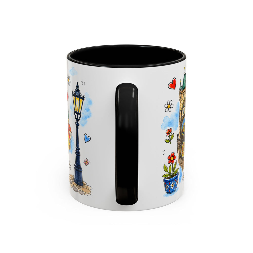 Prague Travel Mug | European City Souvenir Accent Coffee Mug | 11oz 15oz Ceramic Cup