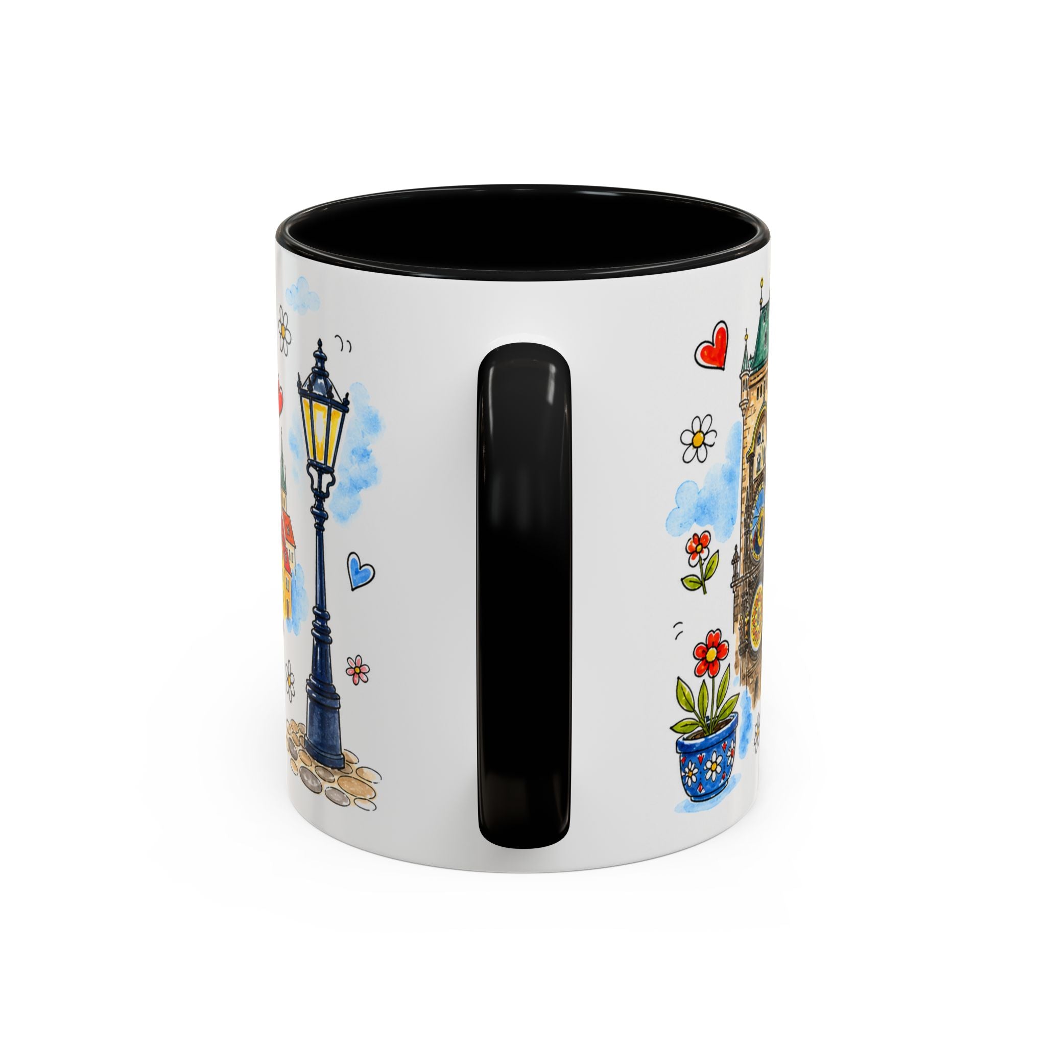 Prague Travel Mug | European City Souvenir Accent Coffee Mug | 11oz 15oz Ceramic Cup