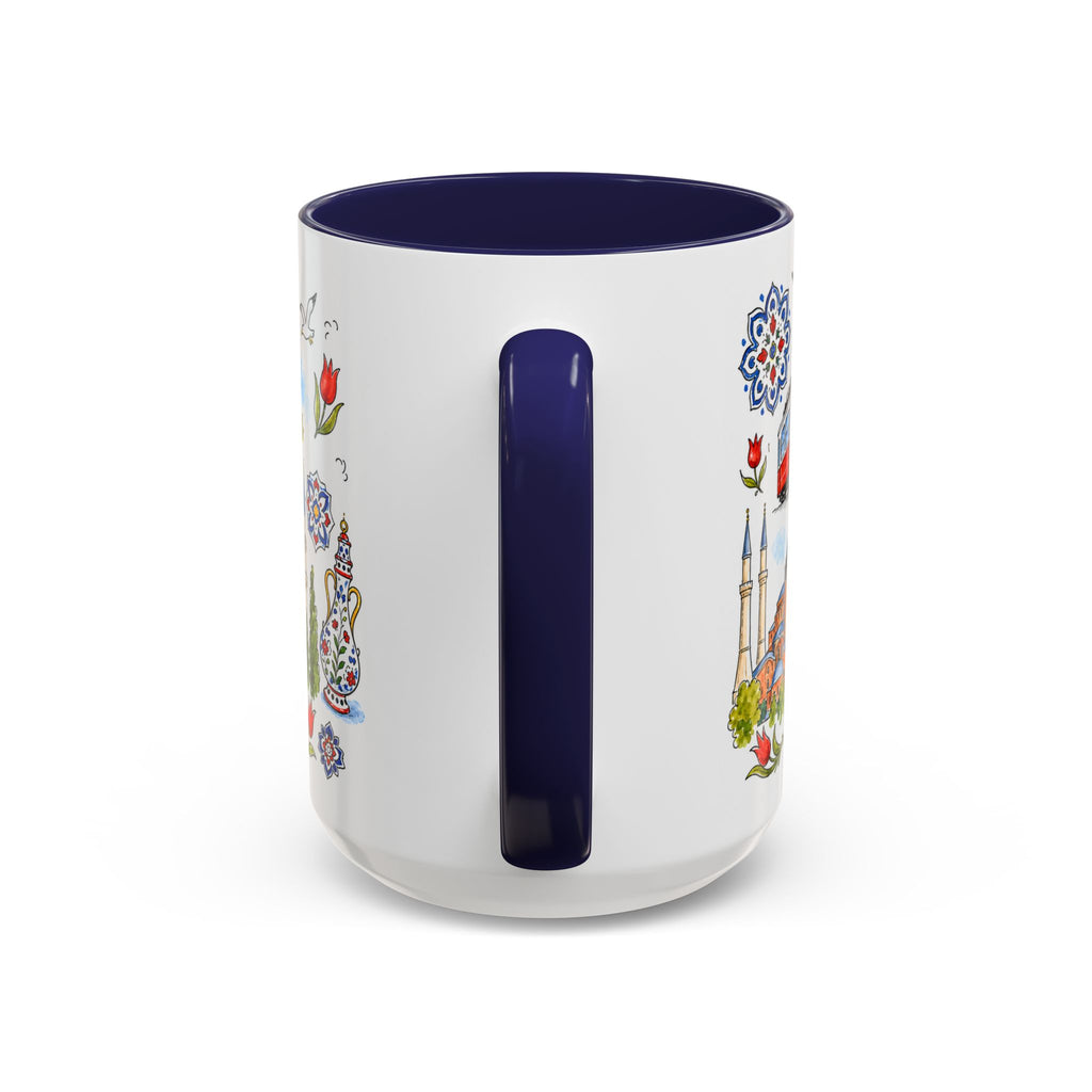 Istanbul Travel Mug | European City Souvenir Accent Coffee Mug | 11oz 15oz Ceramic Cup