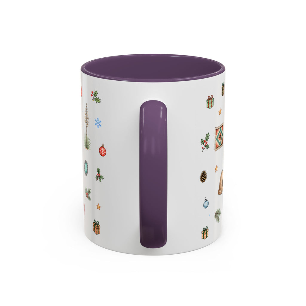 Santa Fe Christmas Mug | Watercolor City Souvenir | Ceramic Coffee Cup (11oz 15oz)