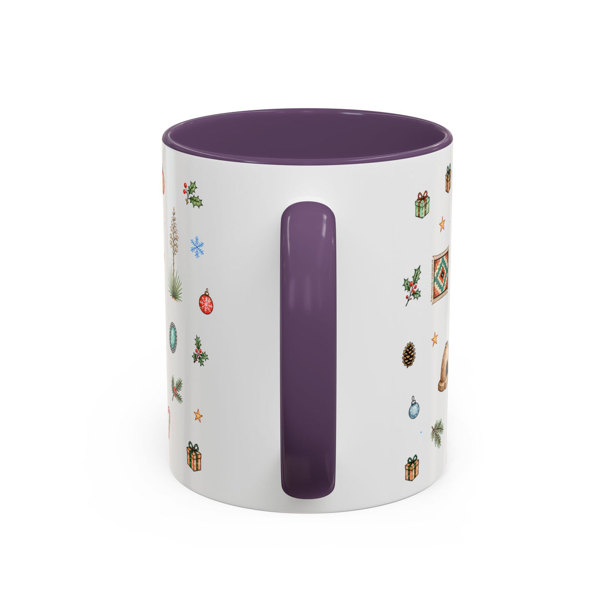 Santa Fe Christmas Mug | Watercolor City Souvenir | Ceramic Coffee Cup (11oz 15oz)
