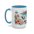 Na Pali Coast Mug, Hawaii Travel Souvenir, Bucket List Gift, Accent Ceramic Coffee Mug 11oz 15oz