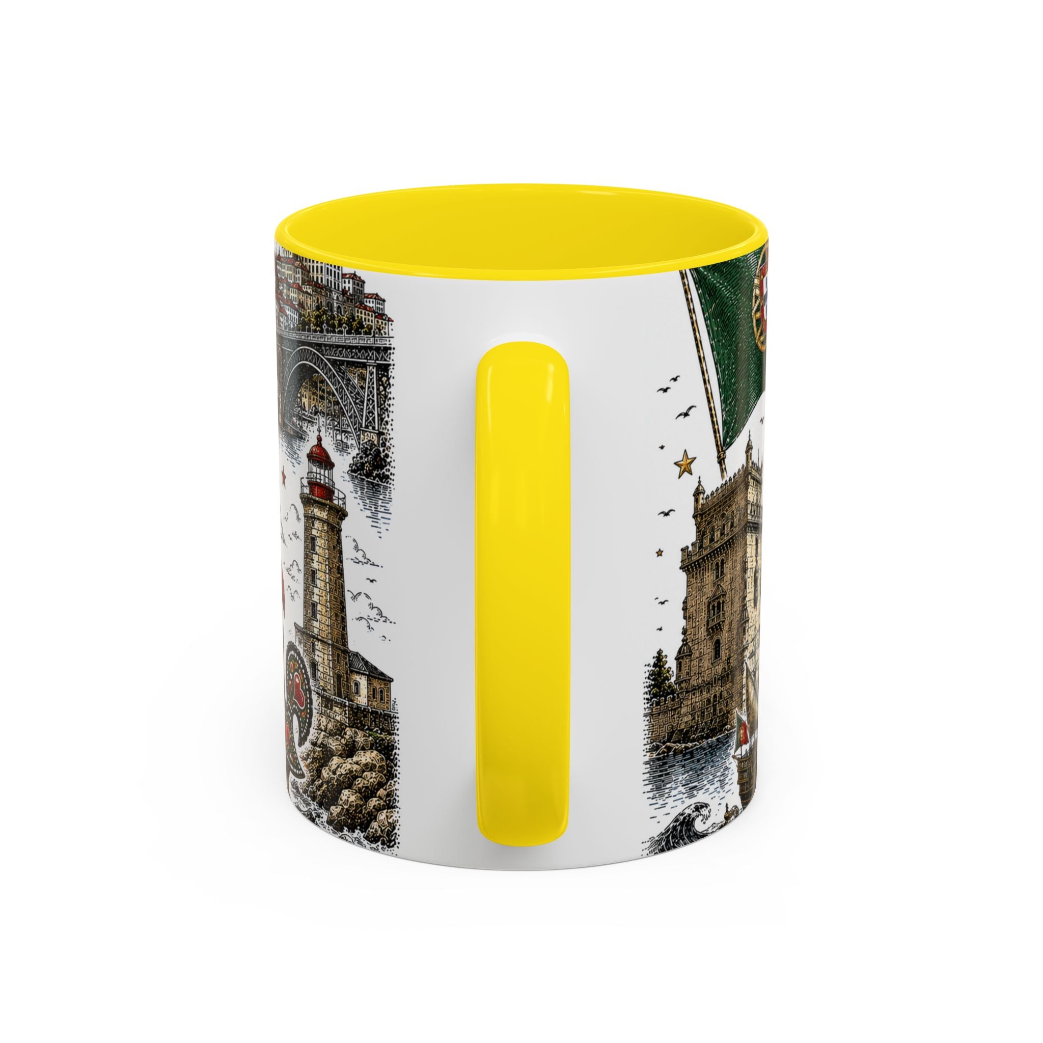 Portugal Soccer Coffee Mug | World Cup Fan Gift | Accent Color Ceramic 11oz 15oz Match Day Cup