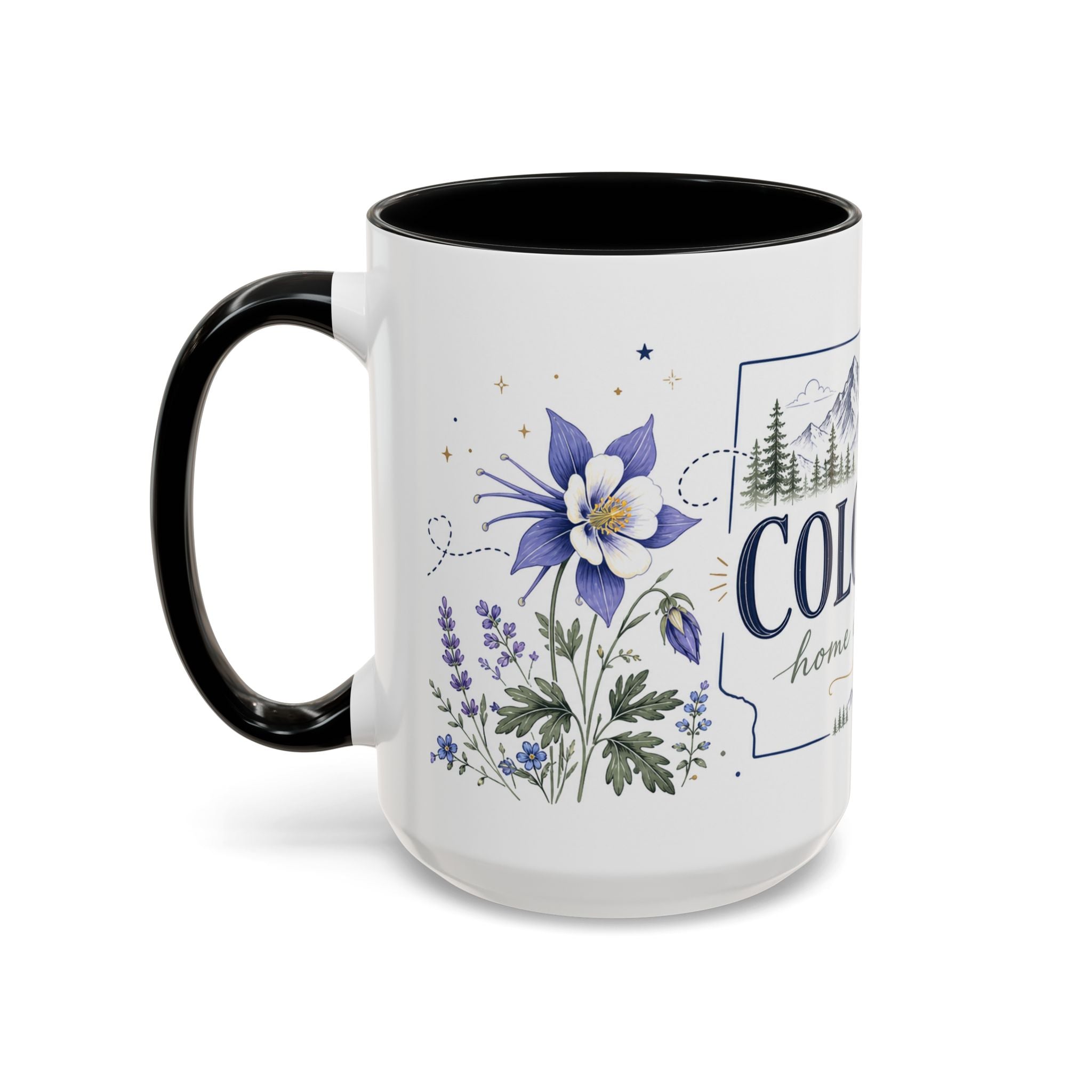 Colorado State Mug | Rocky Mountain Botanical Design | Moving Away Gift