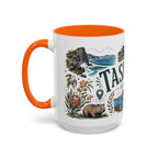 Tasmania Coffee Mug | Travel Destination Souvenir Gift | Accent Color Ceramic 11oz 15oz