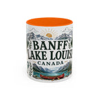 Banff Lake Louise Coffee Mug | Travel Destination Souvenir Gift | Accent Color Ceramic 11oz 15oz
