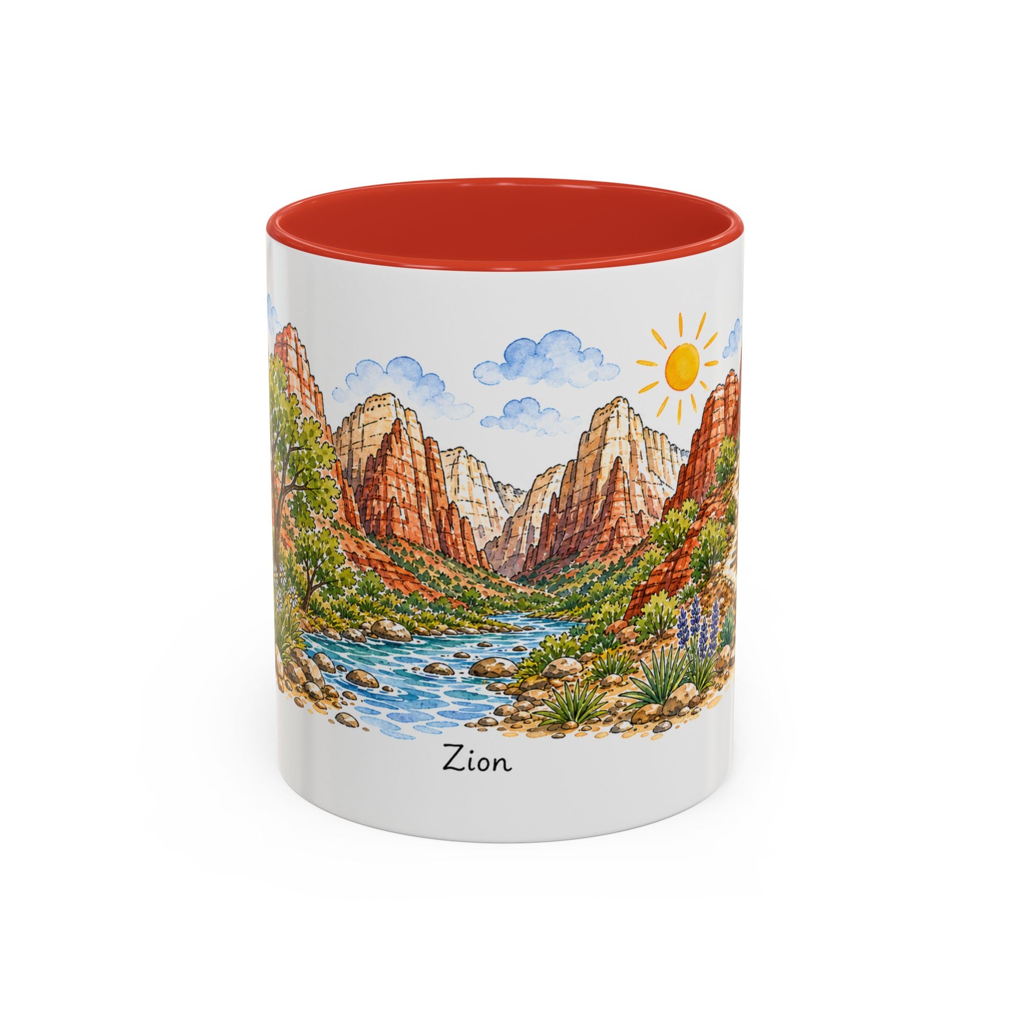 Zion National Park Mug | US Travel Souvenir Accent Coffee Mug | 11oz 15oz Ceramic Cup