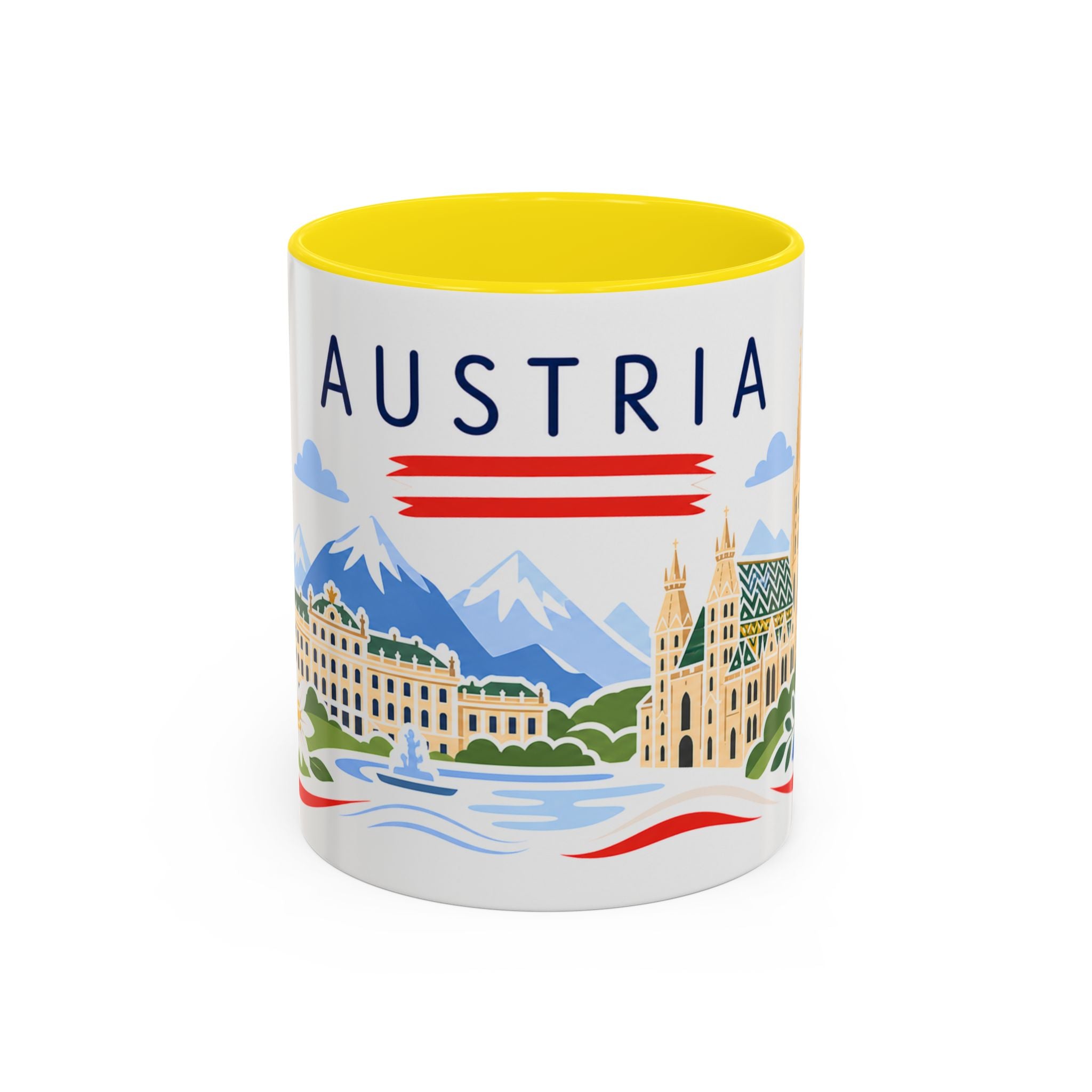 Austria Coffee Mug | Travel Souvenir Accent Mug | Country Gift Ceramic Cup 11oz 15oz