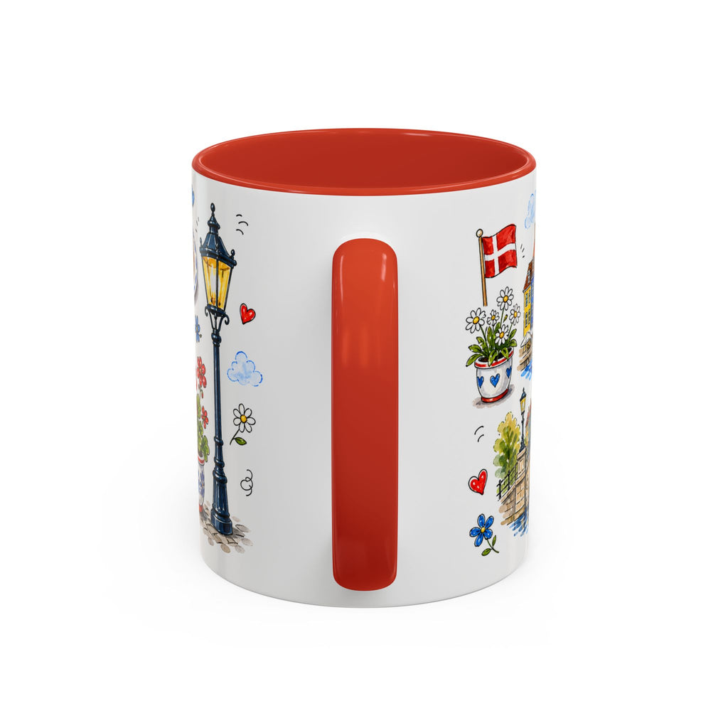 Copenhagen Travel Mug | European City Souvenir Accent Coffee Mug | 11oz 15oz Ceramic Cup