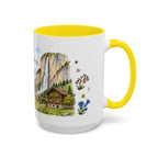 Lauterbrunnen Illustrated Travel Mug | Switzerland Souvenir Accent Coffee Mug | 11oz 15oz Ceramic Cup