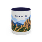 Pinnacles National Park Coffee Mug | Solid Color Block Park Souvenir | 11oz 15oz Accent Mug