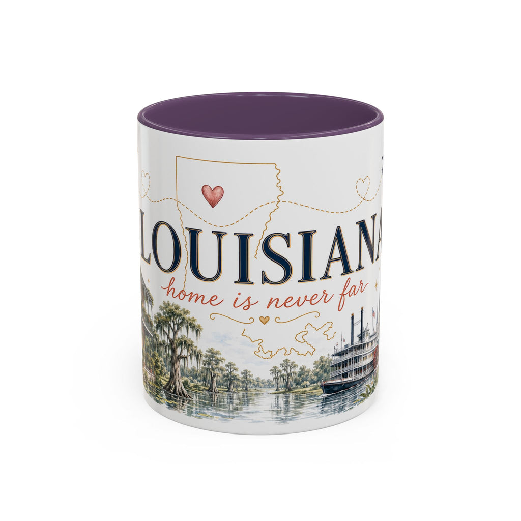 Louisiana Home State Mug | Moving Away Gift | Long Distance Friendship Coffee Cup | 11oz 15oz Accent Mug
