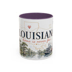 Louisiana Home State Mug | Moving Away Gift | Long Distance Friendship Coffee Cup | 11oz 15oz Accent Mug