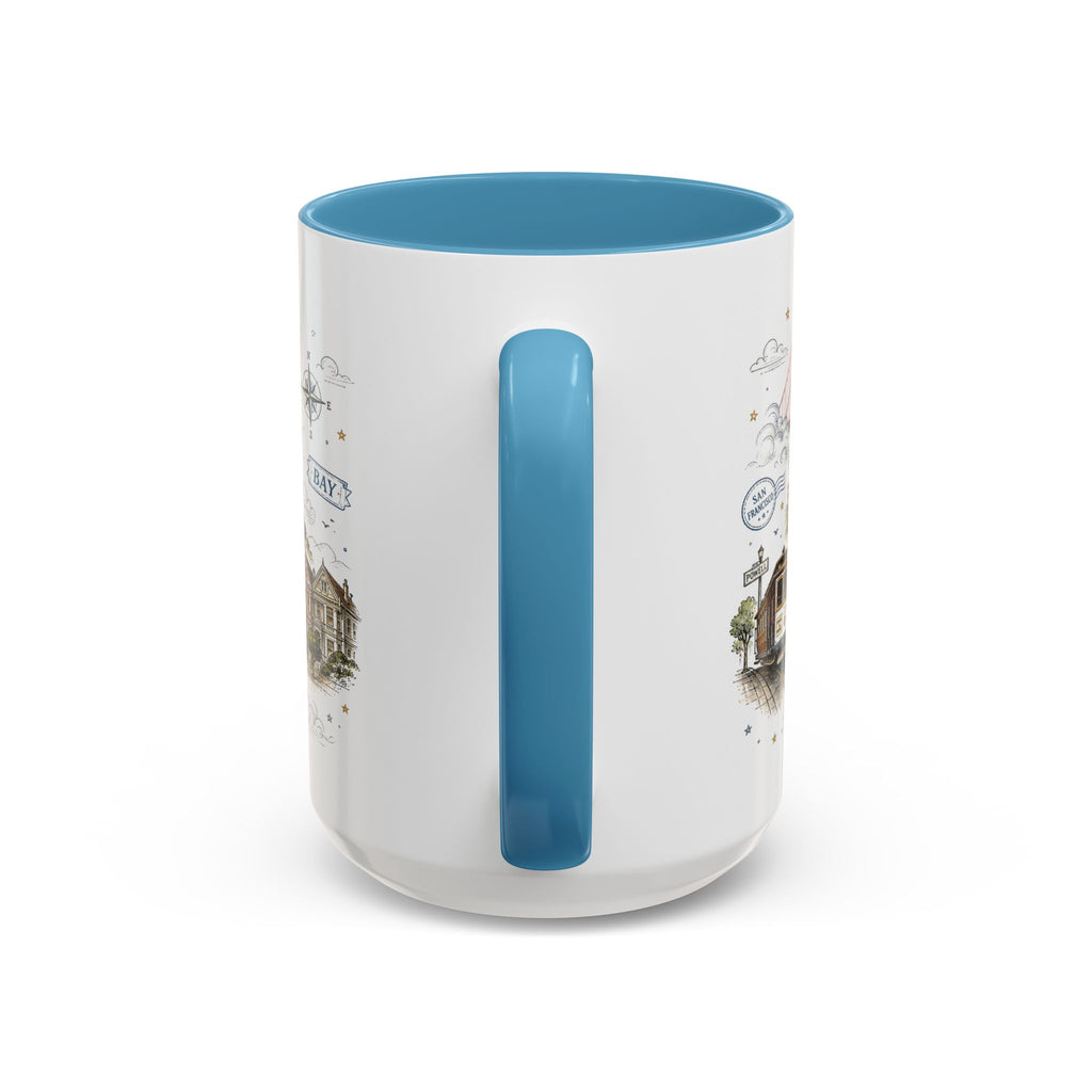San Francisco Coffee Mug | California Souvenir Travel Gift | Accent Color Ceramic 11oz 15oz