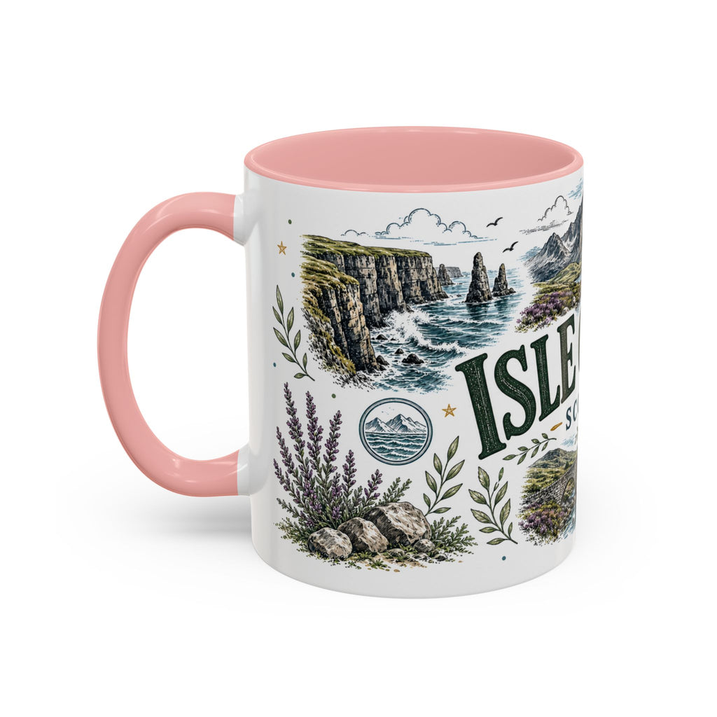 Isle of Skye Mug, Scotland Travel Souvenir, Bucket List Gift, Accent Ceramic Coffee Mug 11oz 15oz