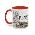 Pennsylvania Home State Mug | Moving Away Gift | Long Distance Friendship Coffee Cup | 11oz 15oz Accent Mug