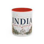 India Home Country Mug | Moving Away Gift | Long Distance Friendship | 11 oz 15 oz Accent Mug
