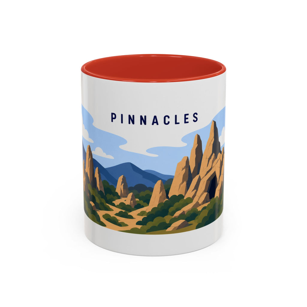 Pinnacles National Park Coffee Mug | Solid Color Block Park Souvenir | 11oz 15oz Accent Mug