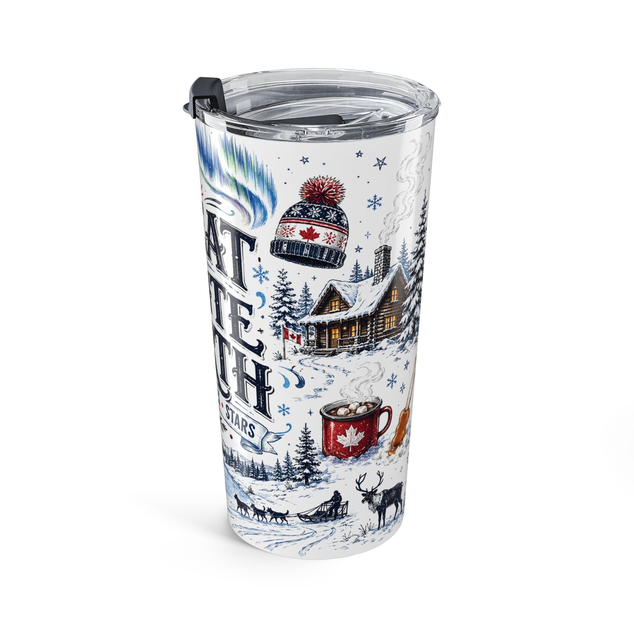 Great White North 20oz Tumbler | Canadian Pride Gift | Insulated Stainless Steel Travel Cup