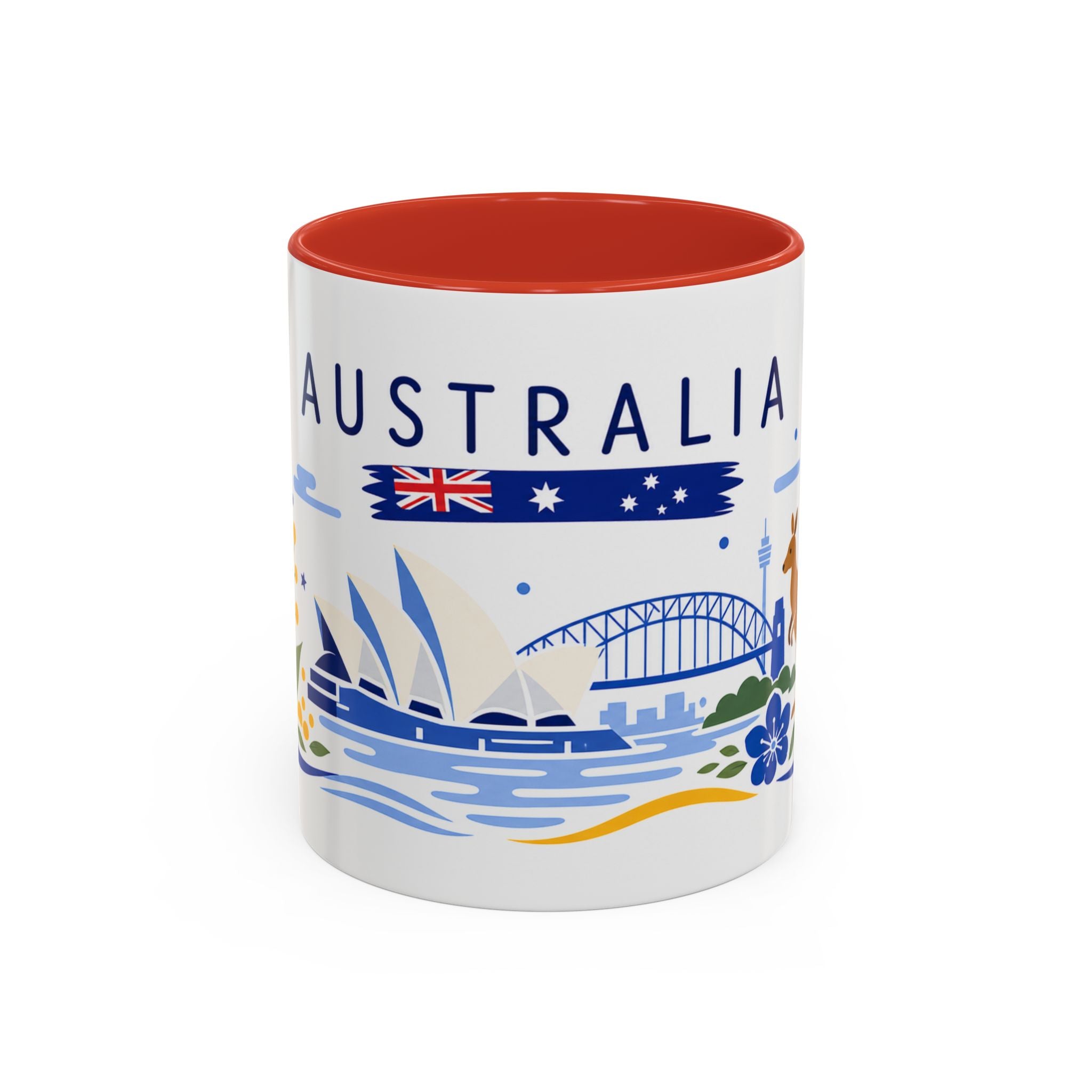 Australia Coffee Mug | Travel Souvenir Accent Mug | Country Gift Ceramic Cup 11oz 15oz