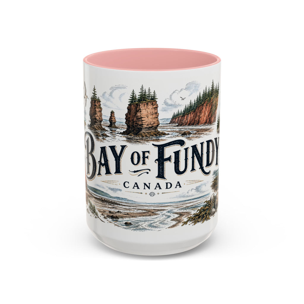 Bay of Fundy Mug, Canada Travel Souvenir, Bucket List Gift, Accent Ceramic Coffee Mug 11oz 15oz