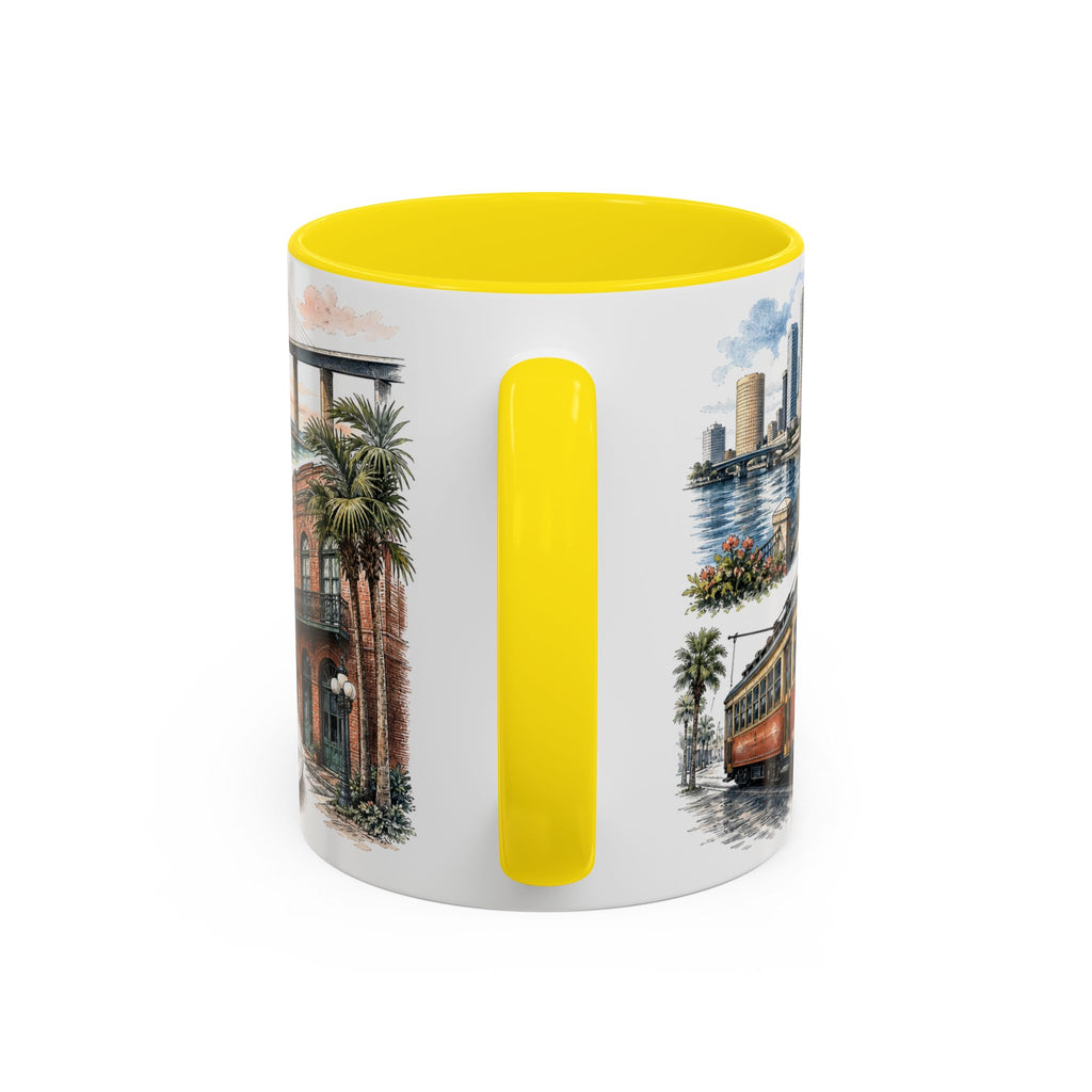 Tampa Coffee Mug | United States Travel Souvenir | Vintage Illustrated City Gift | 11 oz 15 oz Accent Mug