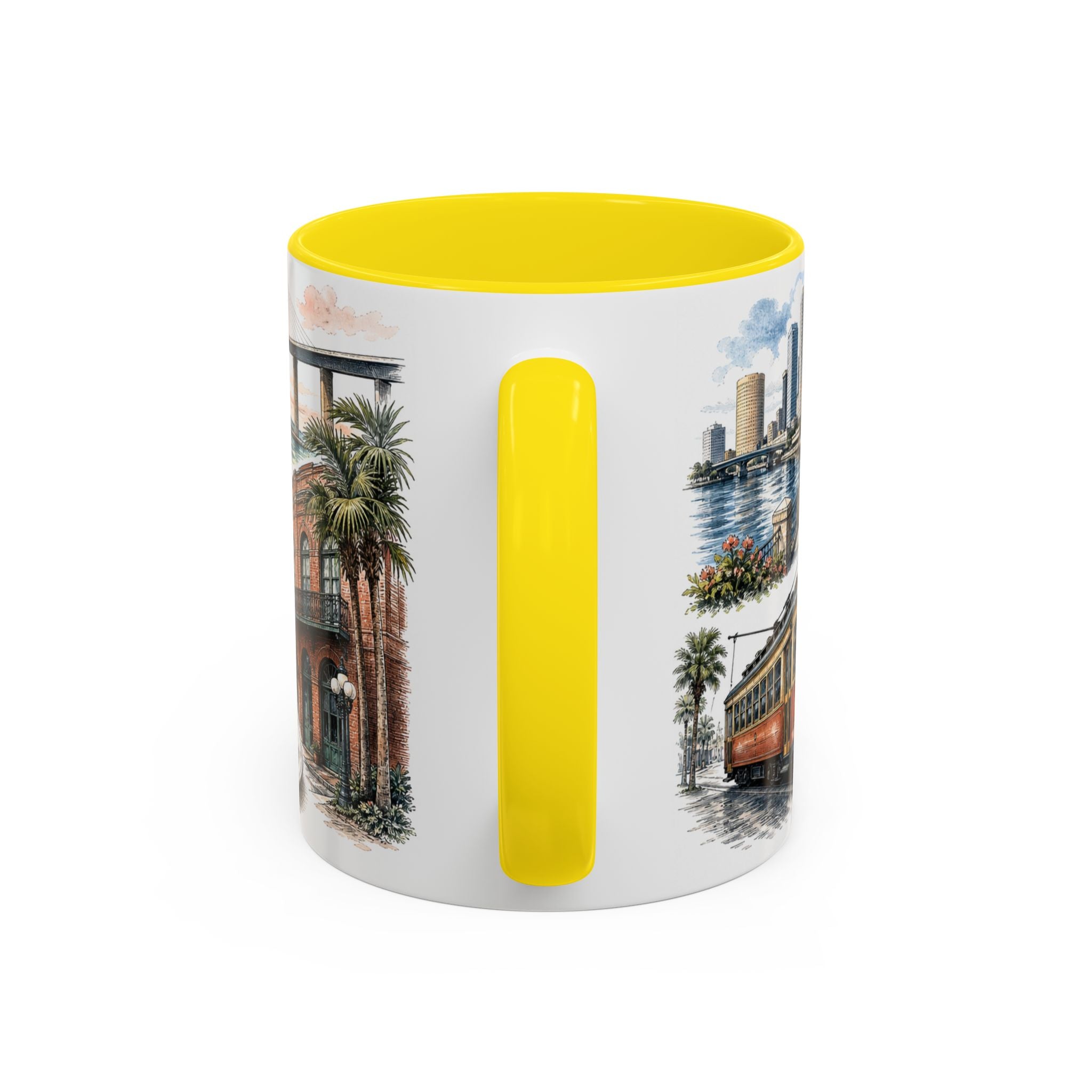 Tampa Coffee Mug | United States Travel Souvenir | Vintage Illustrated City Gift | 11 oz 15 oz Accent Mug