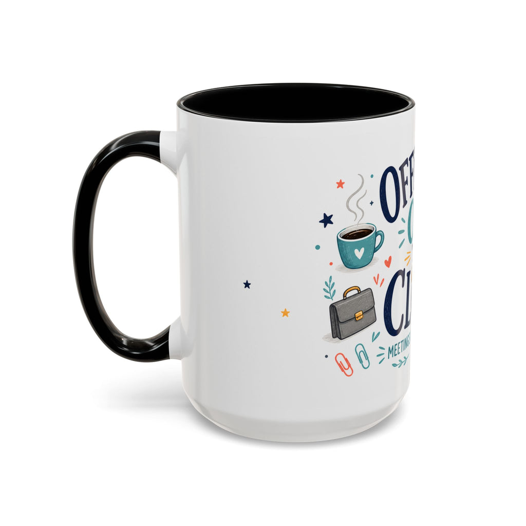 Officially Off The Clock Coffee Mug | Funny Retirement Gift | Accent Color Ceramic 11oz 15oz
