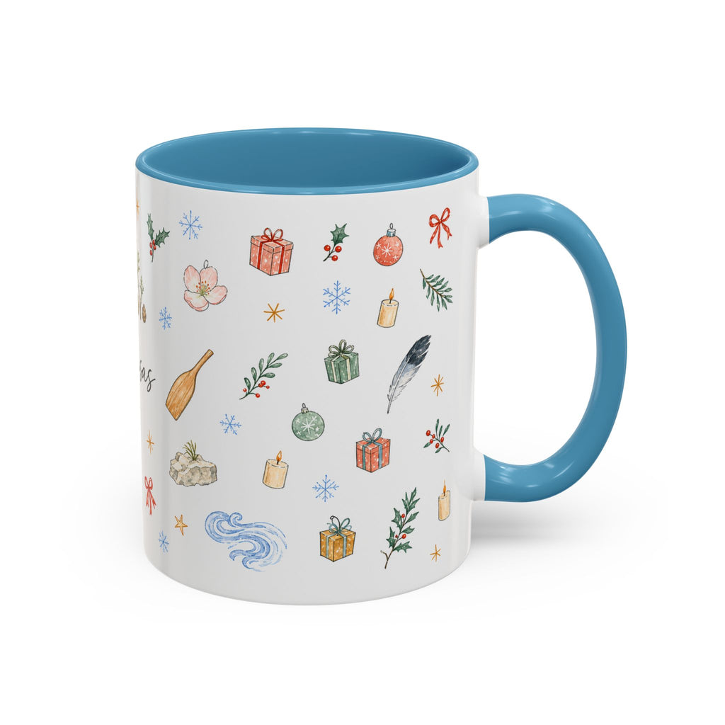 Arkansas Christmas Mug | Watercolor Travel Souvenir | Holiday Gift | Accent Ceramic Coffee Cup 11oz 15oz