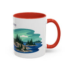 Voyageurs National Park Coffee Mug | Solid Color Block Park Souvenir | 11oz 15oz Accent Mug