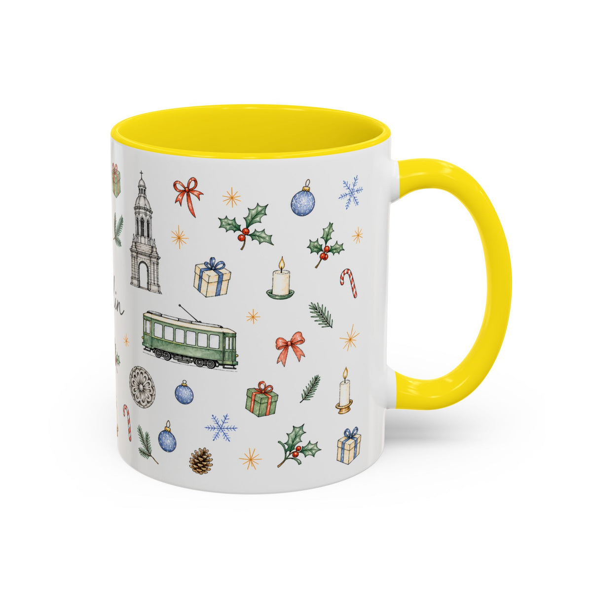 Dublin Christmas Mug | Watercolor City Souvenir, Holiday Travel Gift (11oz/15oz)