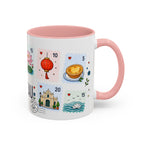 Macau Coffee Mug | Postage Stamp Collage Mug | Travel Souvenir Accent Cup 11oz 15oz