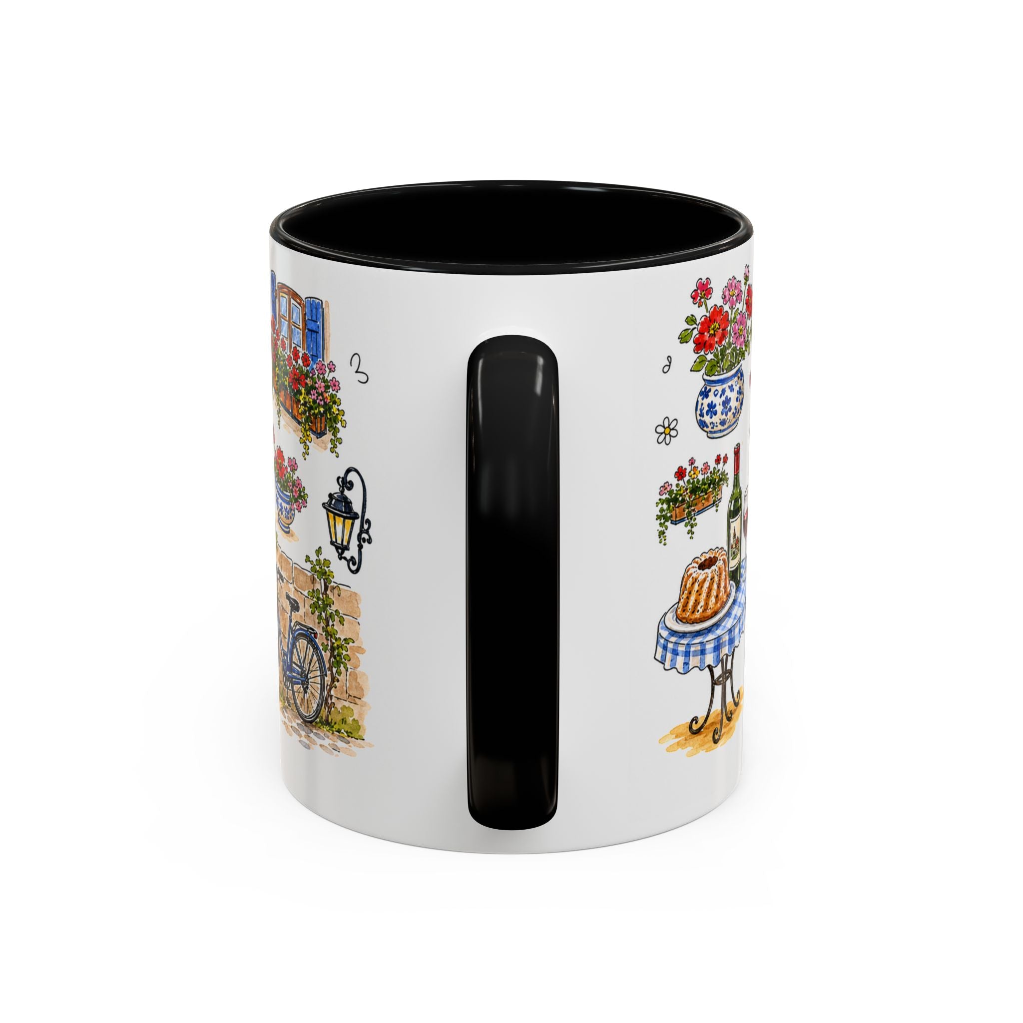 Eguisheim Illustrated Travel Mug | Alsace France Souvenir Accent Coffee Mug | 11oz 15oz Ceramic Cup