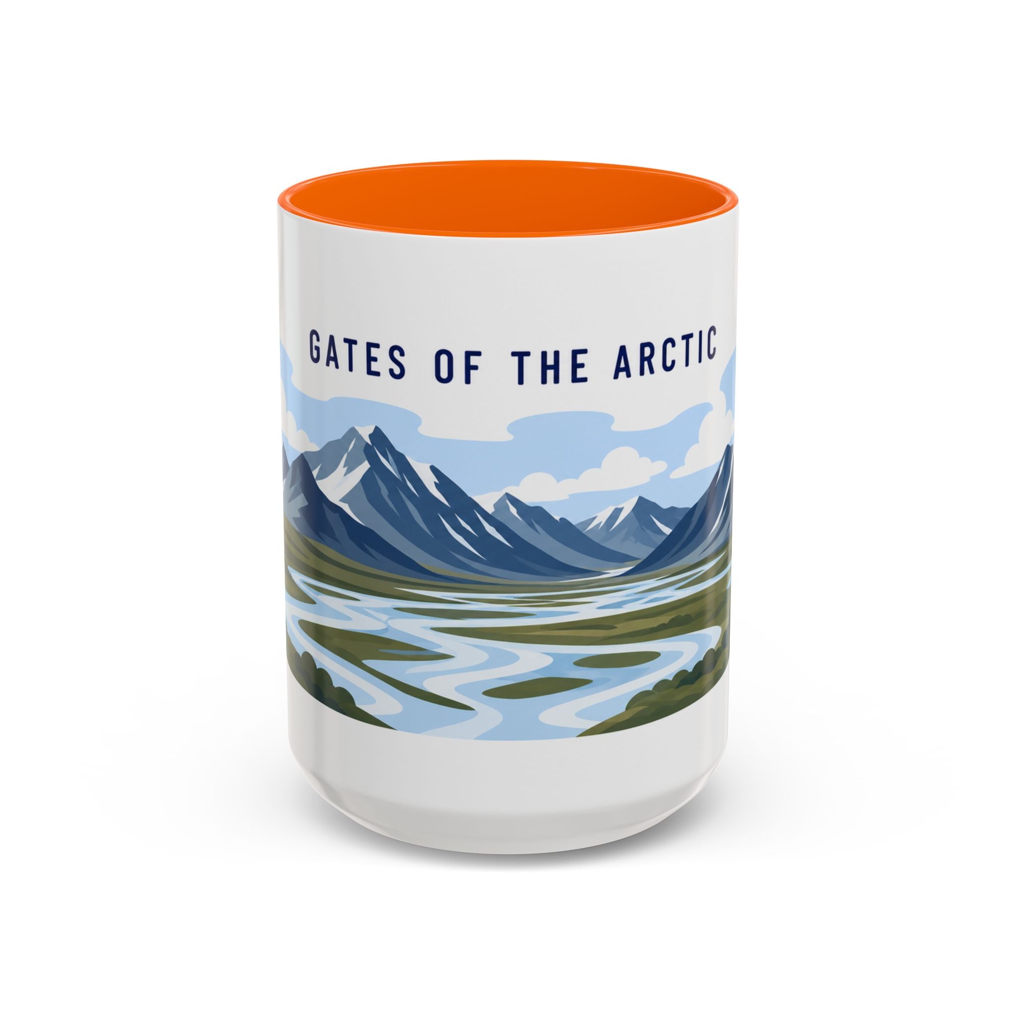 Gates of the Arctic National Park Coffee Mug | Solid Color Block Park Souvenir | 11oz 15oz Accent Mug