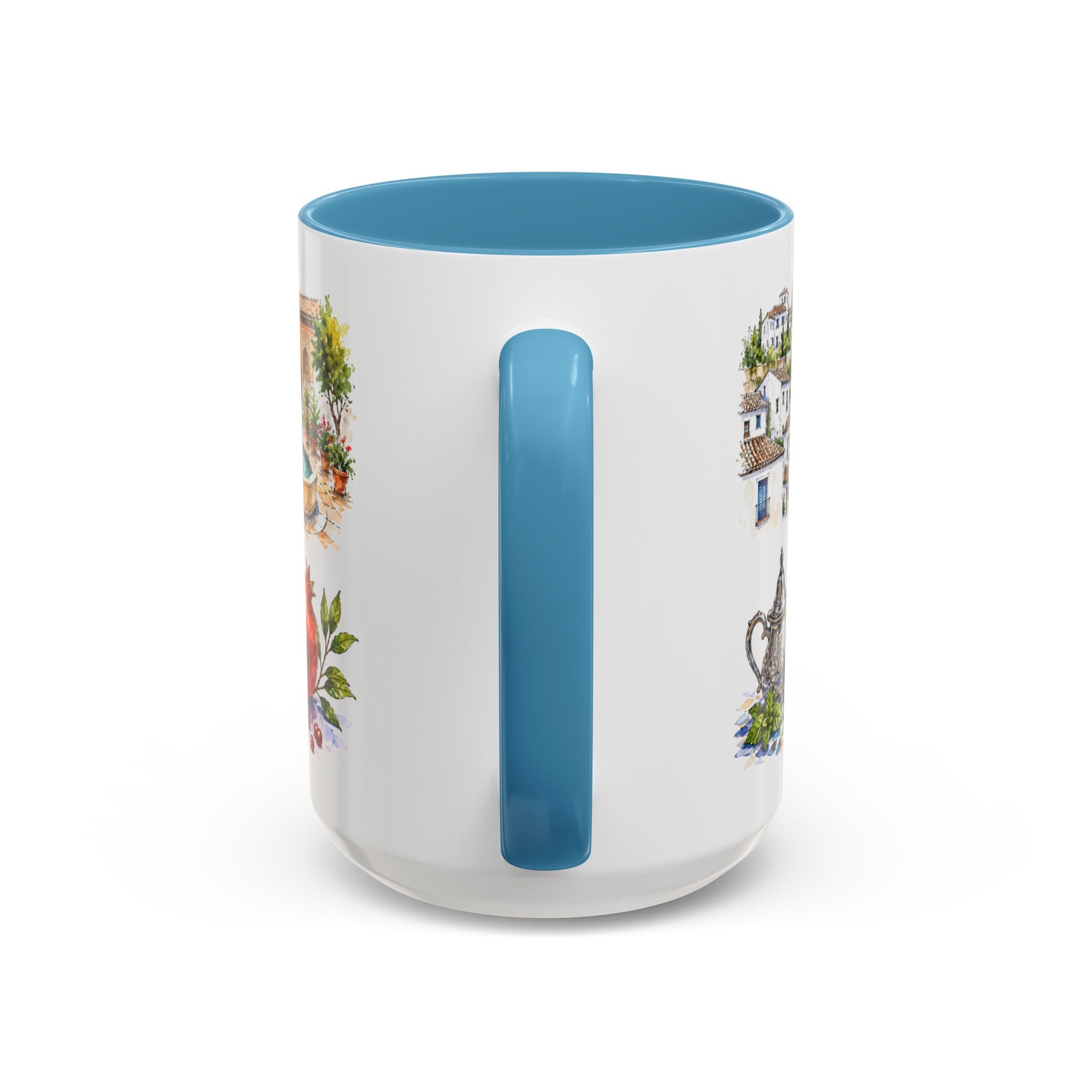 Granada Illustrated Travel Mug | City Souvenir Accent Coffee Mug | 11oz 15oz Ceramic Cup
