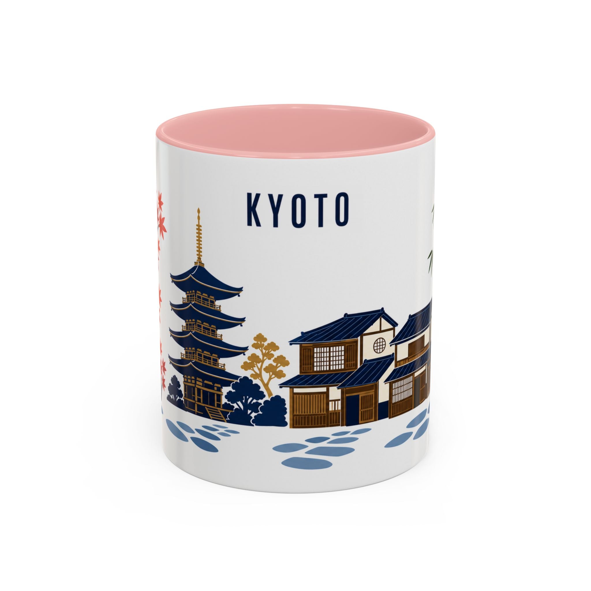 Kyoto Coffee Mug | Japan Travel Souvenir | Porcelain Decal City Gift | 11oz 15oz Accent Mug