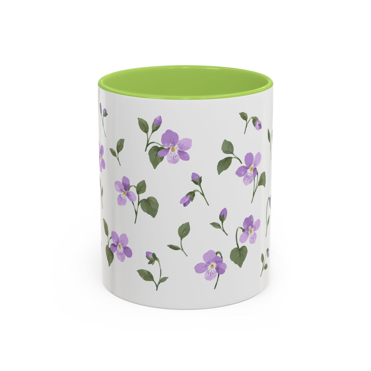 New Jersey Violet Mug, State Flower Floral Coffee Cup, 11oz Botanical Gift