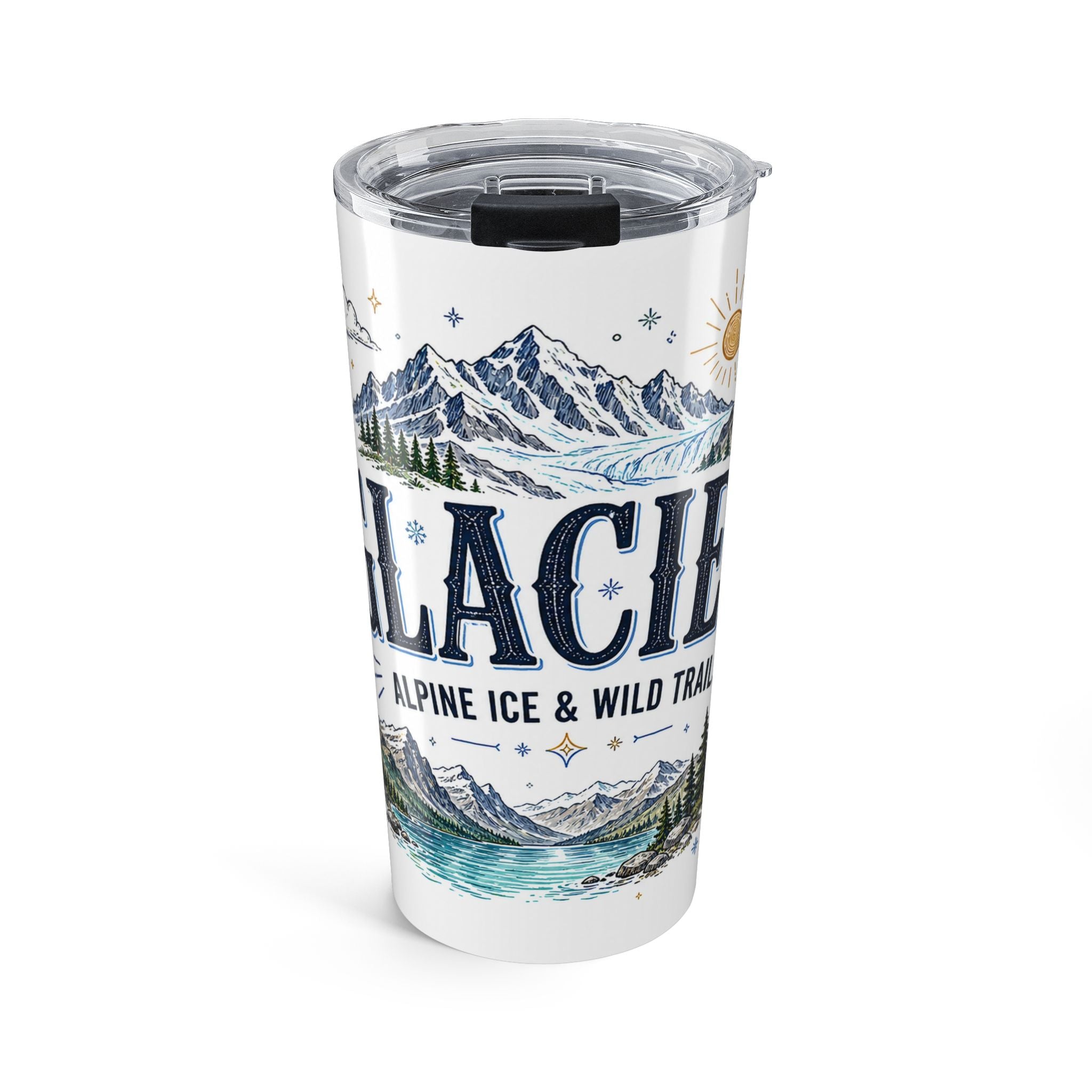 Glacier National Park 20oz Tumbler | Montana Hiking Gift | Insulated Stainless Steel Travel Cup