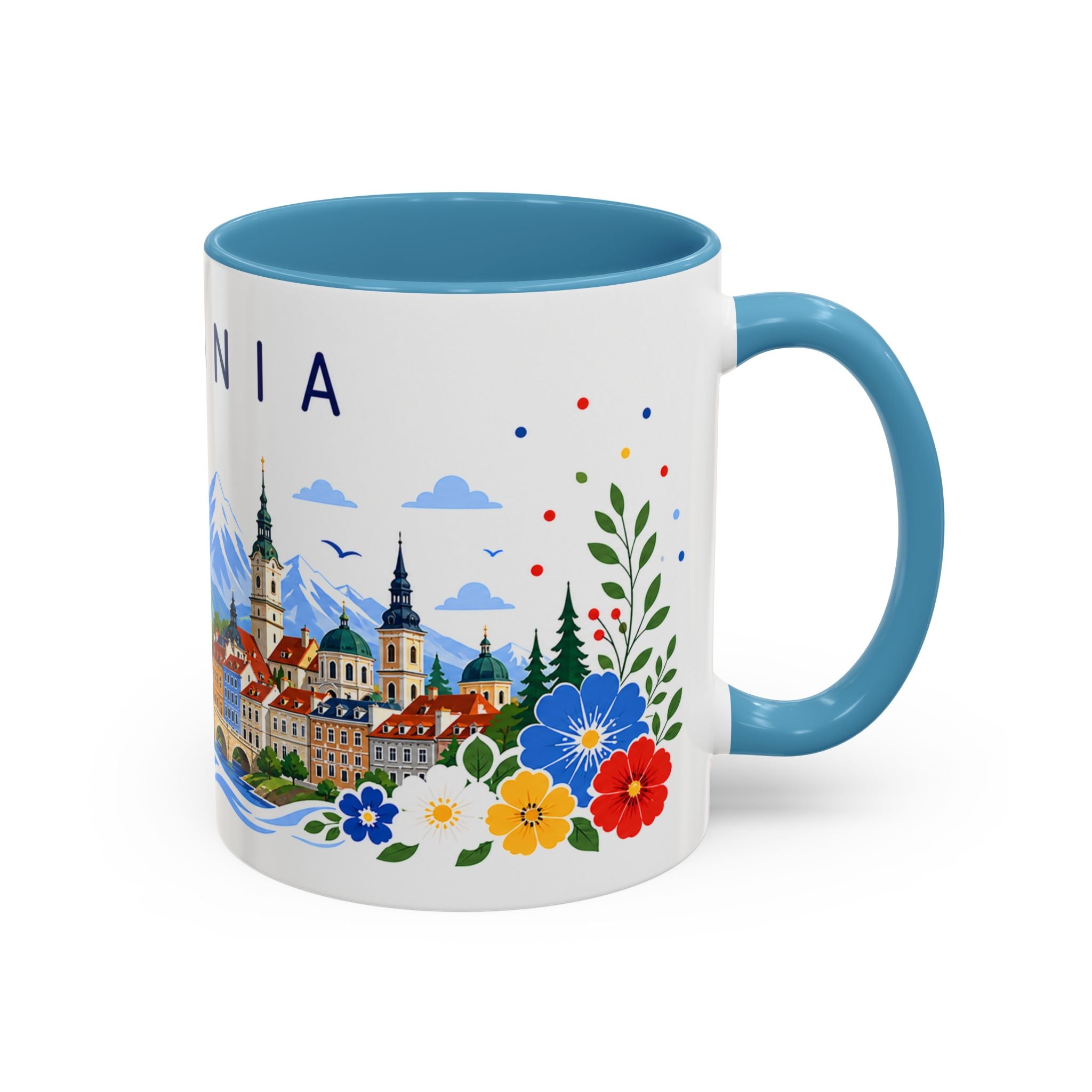 Romania Coffee Mug | Travel Souvenir Accent Mug | Place Gift Ceramic Cup 11oz 15oz