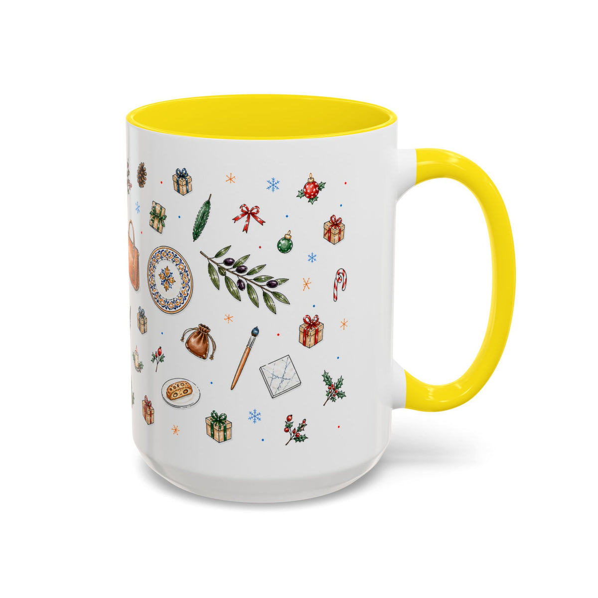 Florence Christmas Mug | Watercolor City Souvenir | Ceramic Coffee Cup (11oz 15oz)