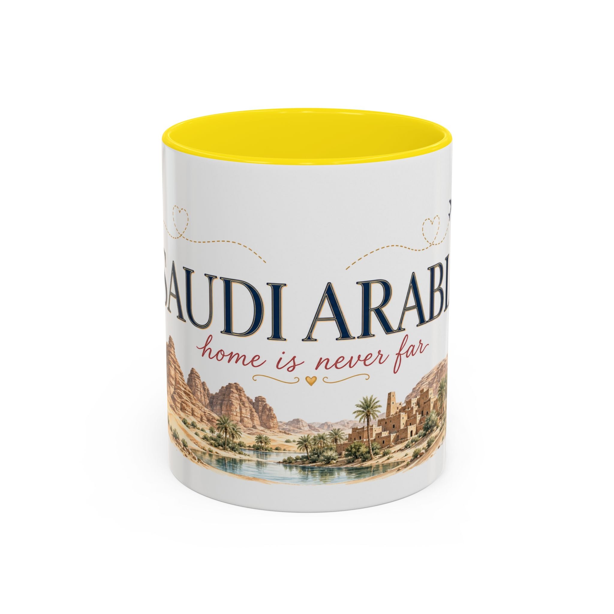 Saudi Arabia Home Country Mug | Moving Away Gift | Long Distance Friendship | 11 oz 15 oz Accent Mug