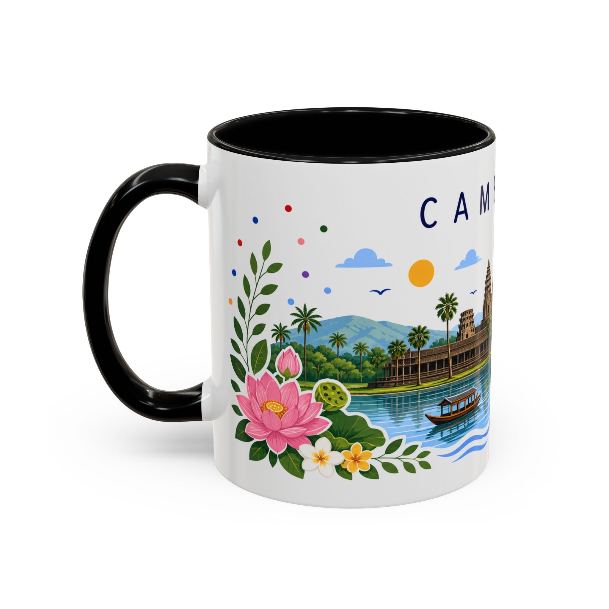 Cambodia Coffee Mug | Travel Souvenir Accent Mug | Place Gift Ceramic Cup 11oz 15oz