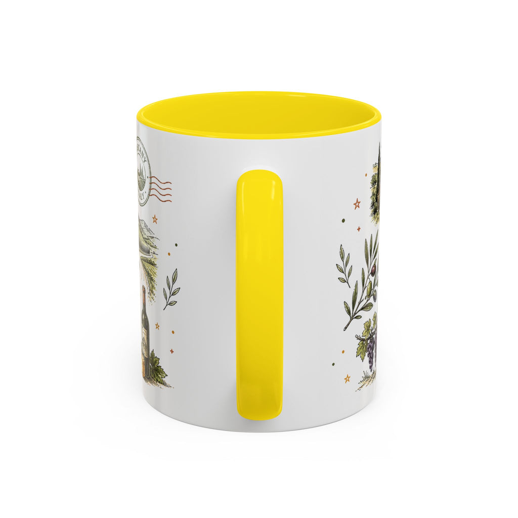 Tuscany Coffee Mug | Travel Destination Souvenir Gift | Accent Color Ceramic 11oz 15oz